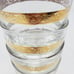 Mid-Century Style Gold Trim Retro Barware Glasses 3.5 Set of 4