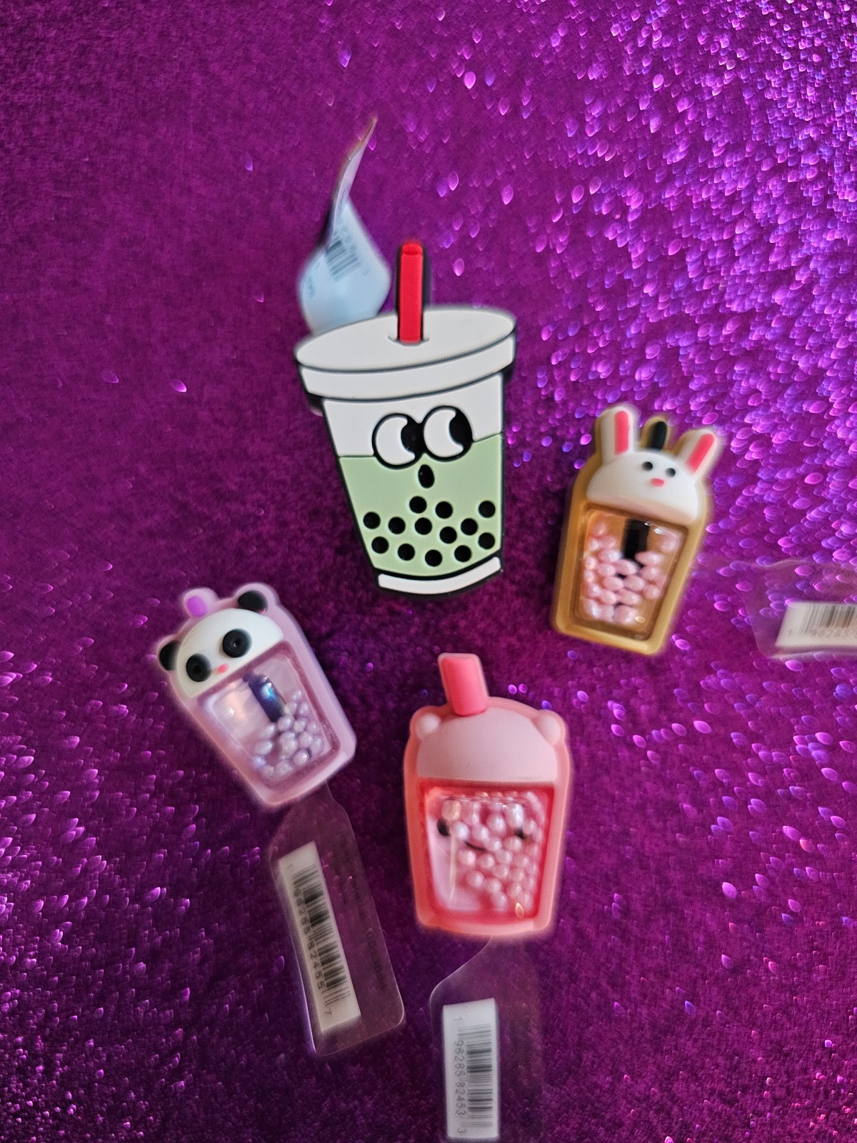 Asst Boba Jibbitz for Crocz New With Tags Authentic Set of 4