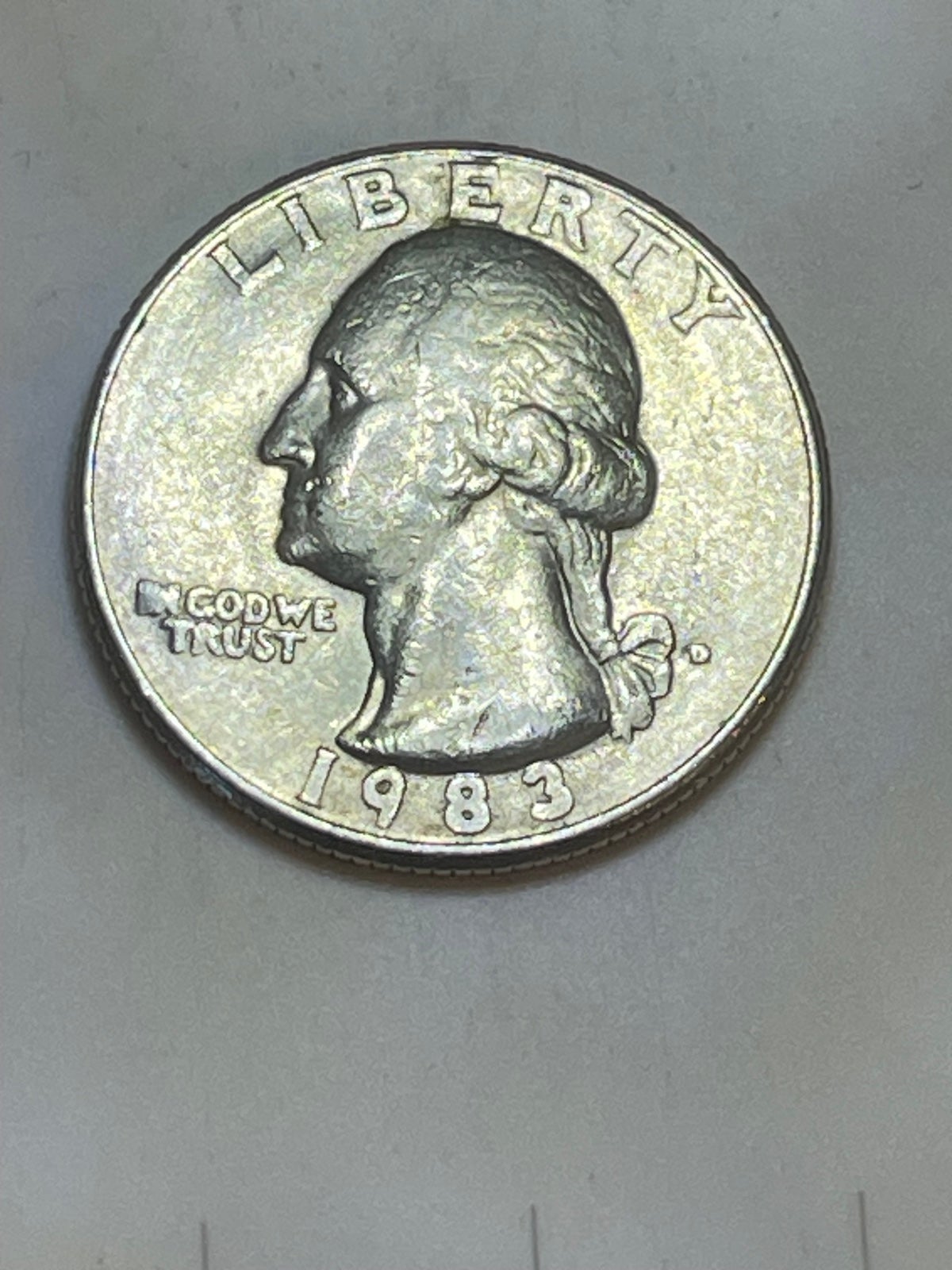 1983 D ERROR QUARTER