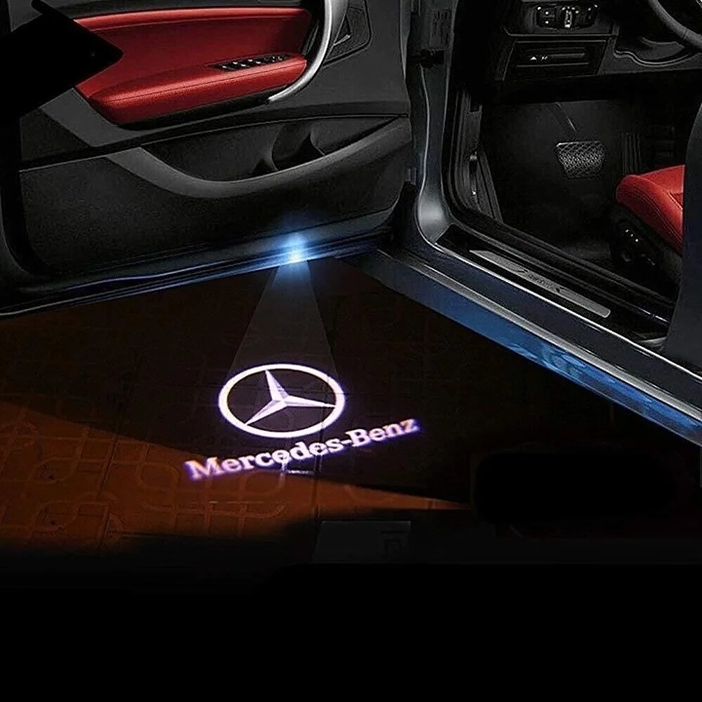 2x Mercedes Logo Shadow Light Door LED Projector Ghost Laser for E/C/GLC/GL