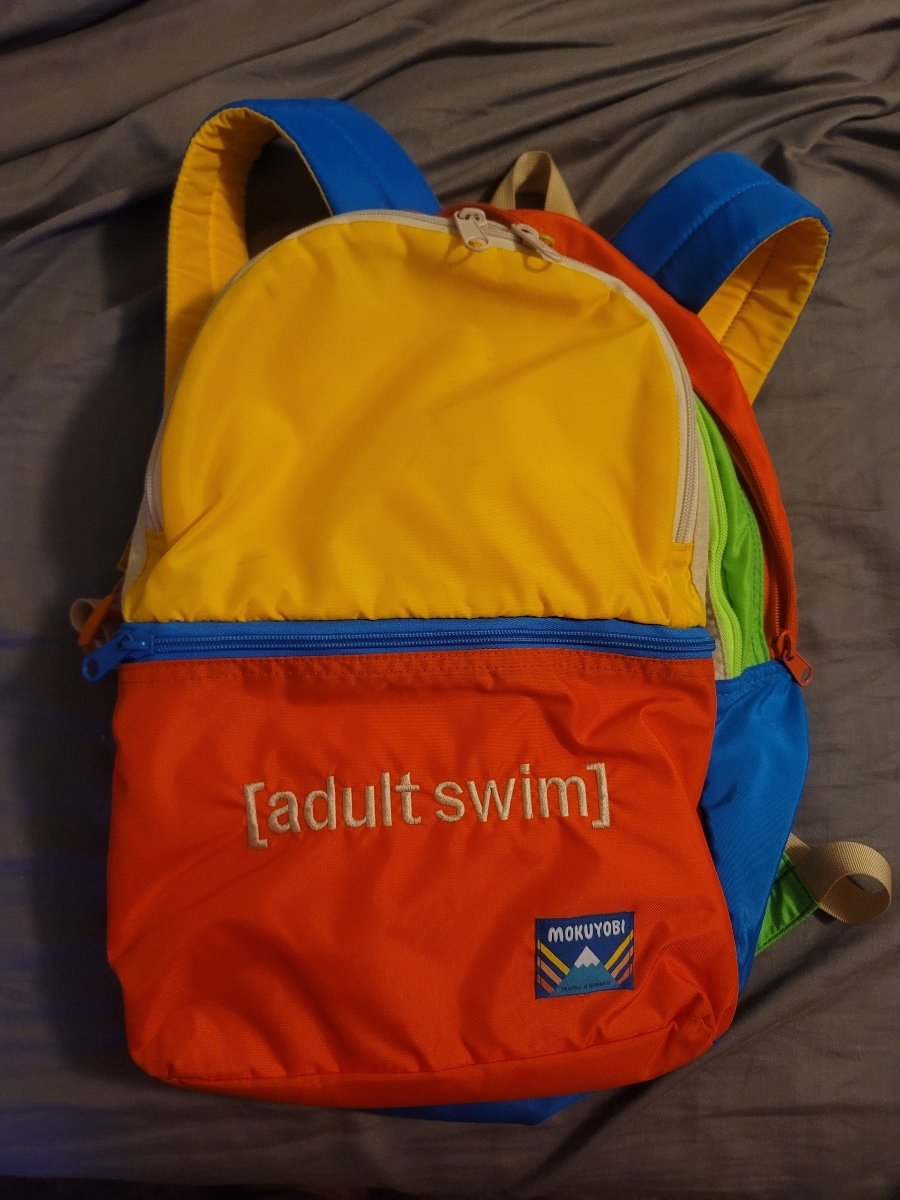 Adult swim x mokuyobi limited edition color block backpack SDCC exclusive