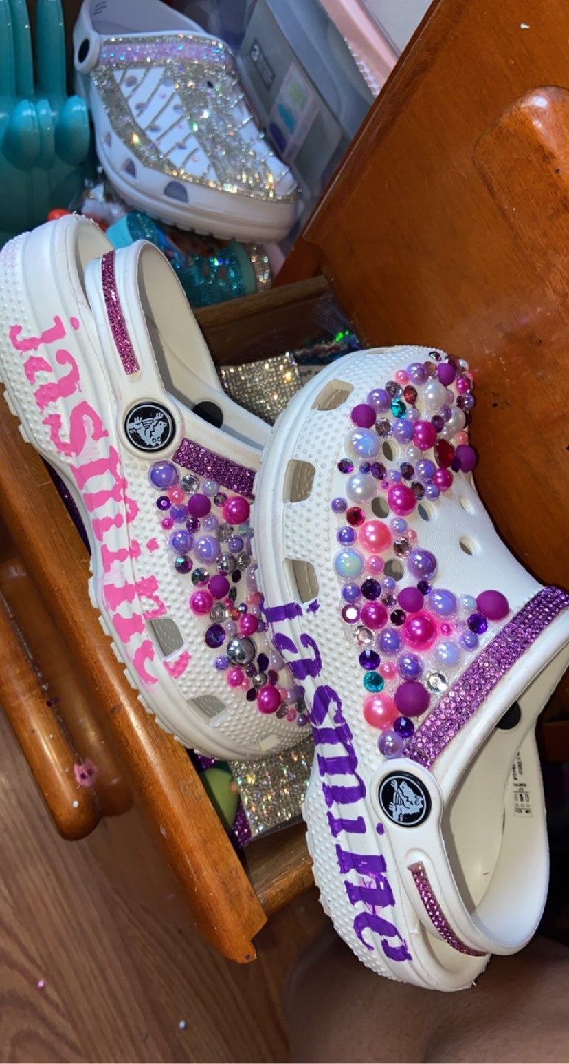Customized bling crocs