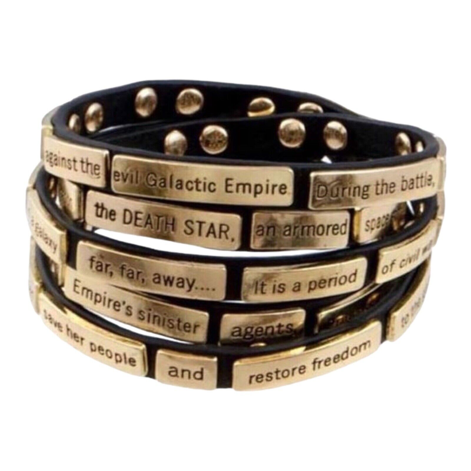 Love and Madness Star Wars: A New Hope Crawl Leather Wrap Wrap Bracelet Belt LFL