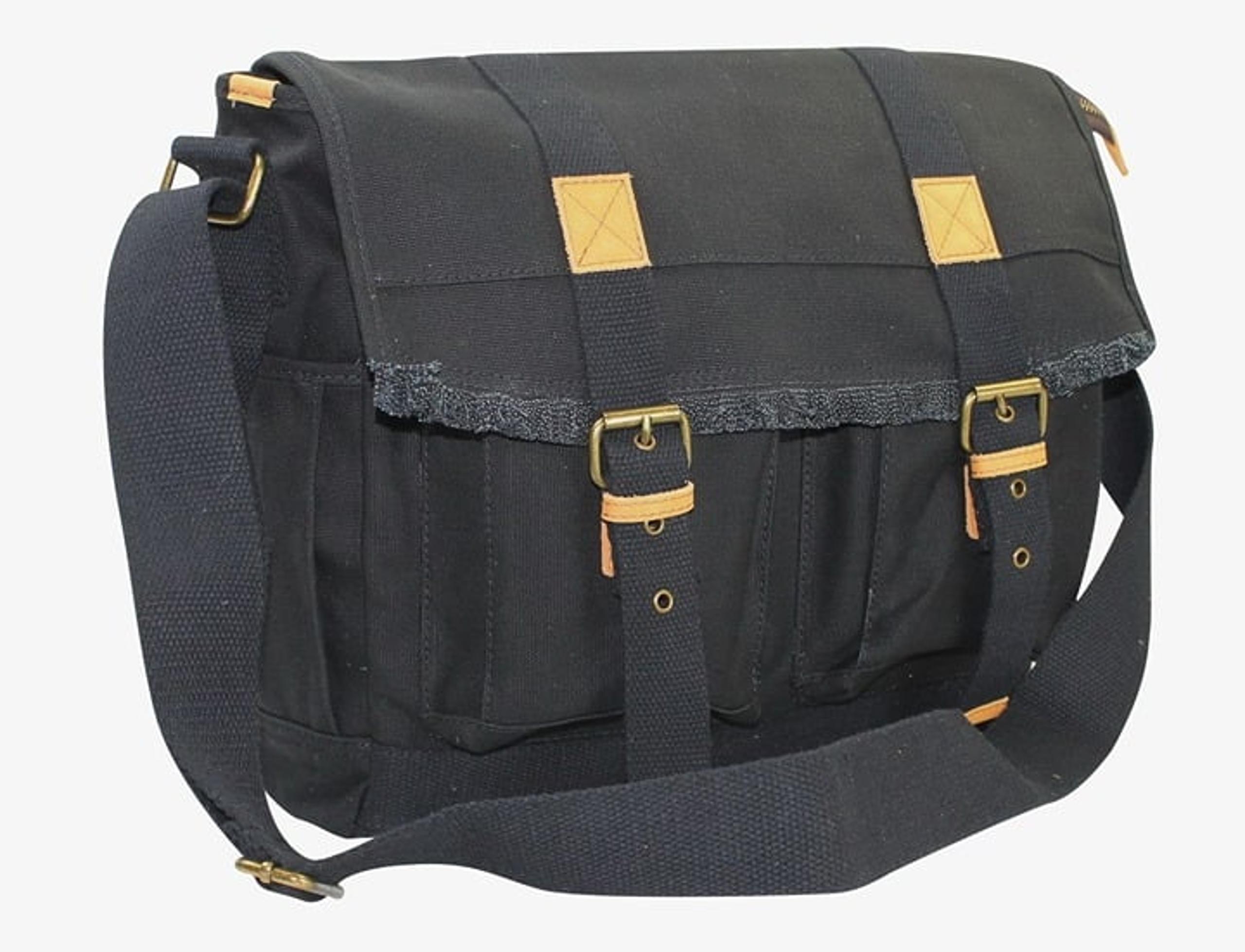 14.5" Casual Canvas Messenger Bag C39BLK