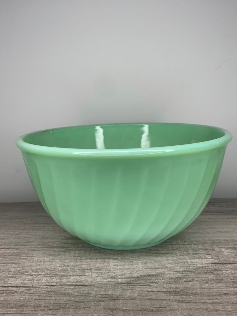 enjoying your shopping Jadeite King Fire Jadite Bowl Mixing 9" Swirl Vintage & collectibles enjoying your shopping Jadeite King Fire Jadite Bowl Mixing 9" Swirl Vintage & collectibles