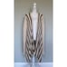 FREE PEOPLE Striped Cream & Brown Long Cardigan Sweater, Size M Medium