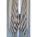 FREE PEOPLE Striped Cream & Brown Long Cardigan Sweater, Size M Medium