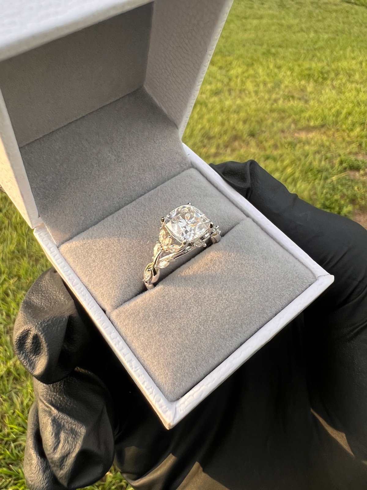 Moissanite wedding ring