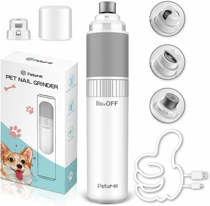 Pet Dog Cat Toe Nail Grinder Electric File Claws Clippers Grooming Trimmer Tools