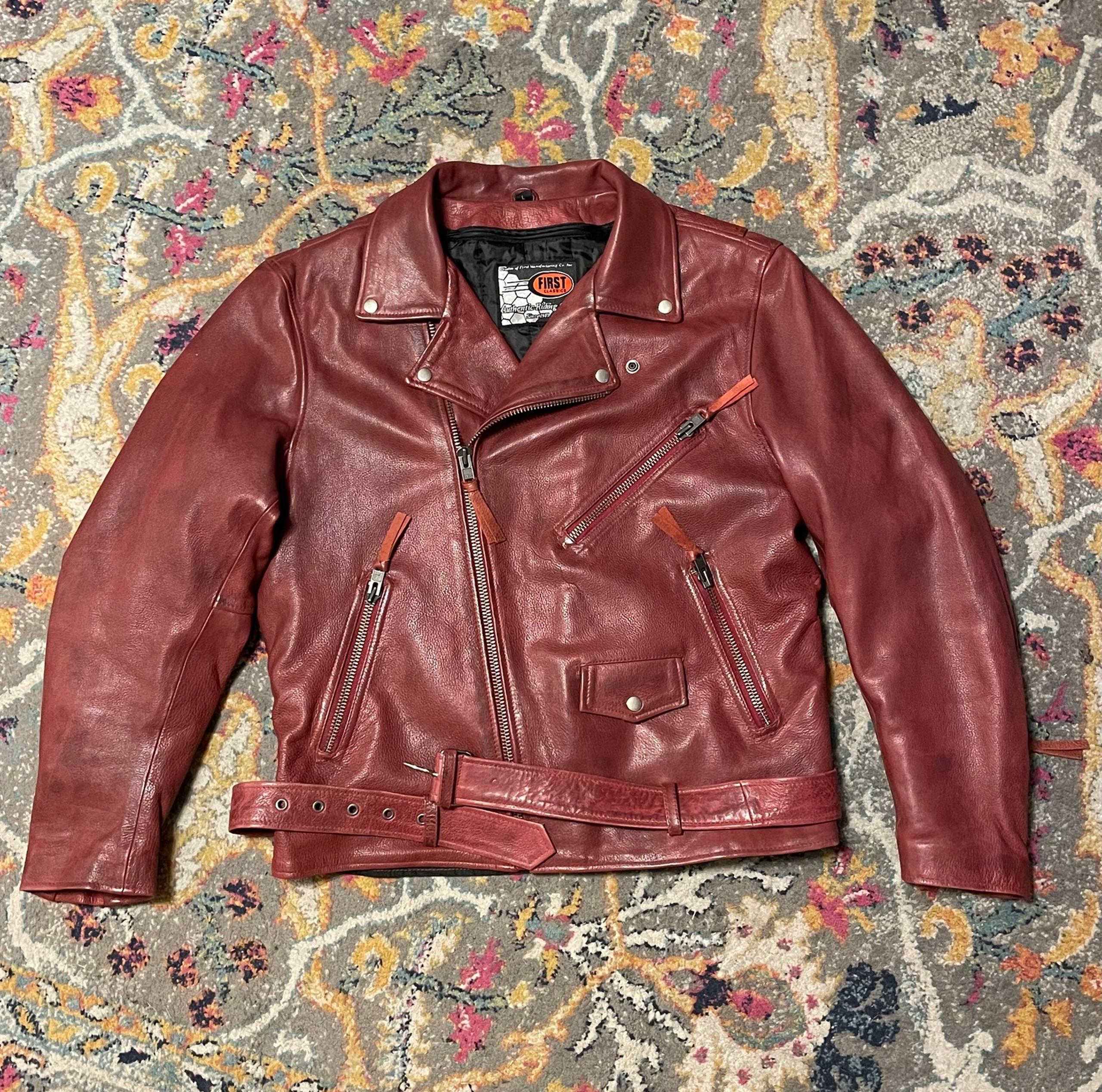 Men’s leather motorcycle jacket size L - like new