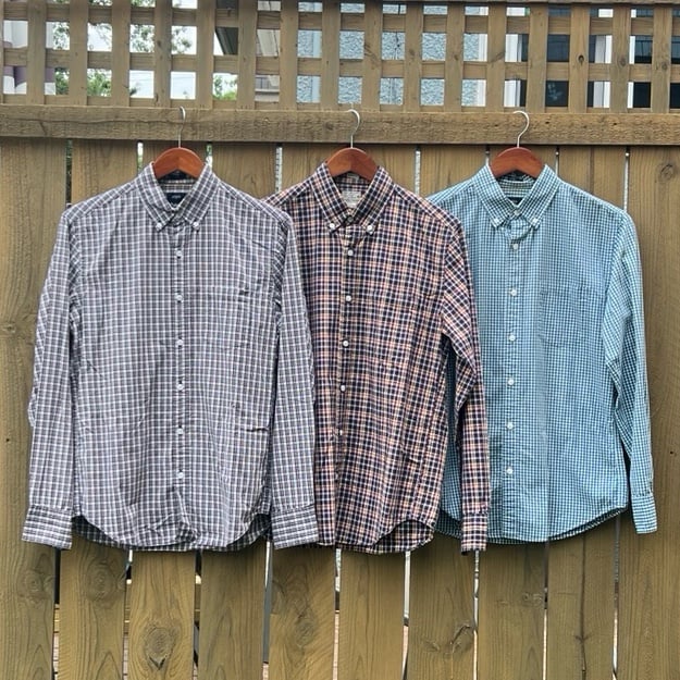 J. Crew Slim Fit 100% Cotton Button Down Tops Bundle of 3 Men’s Size Medium