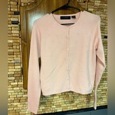 RARE! Vintage 90’s Express 2 piece beaded Cardigan silk cashmere set sz M