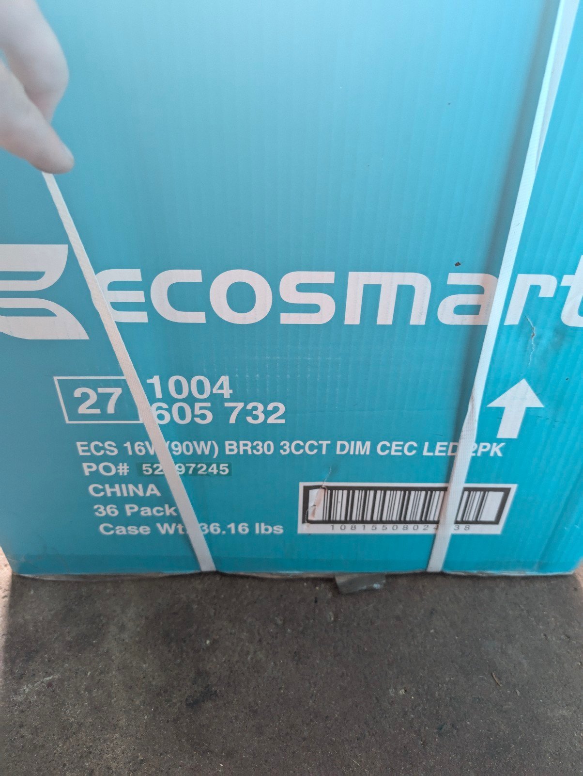 Case (36 2-packs) Ecosmart 90w BR30 Color changing light bulbs