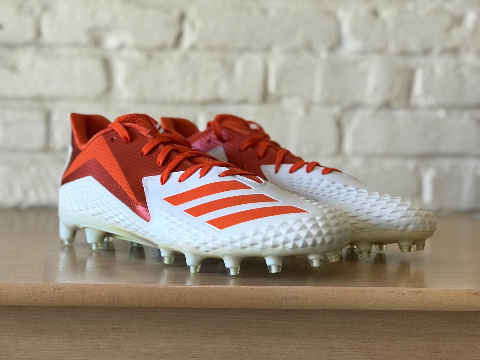 Adidas SM Freak Carbon NFL Football newest Cleats Orange White Men’s Size 14 B44974 New