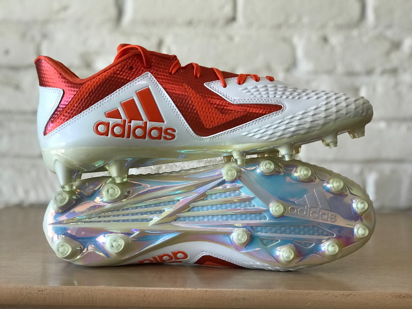 Adidas SM Freak Carbon NFL Football newest Cleats Orange White Men’s Size 14 B44974 New