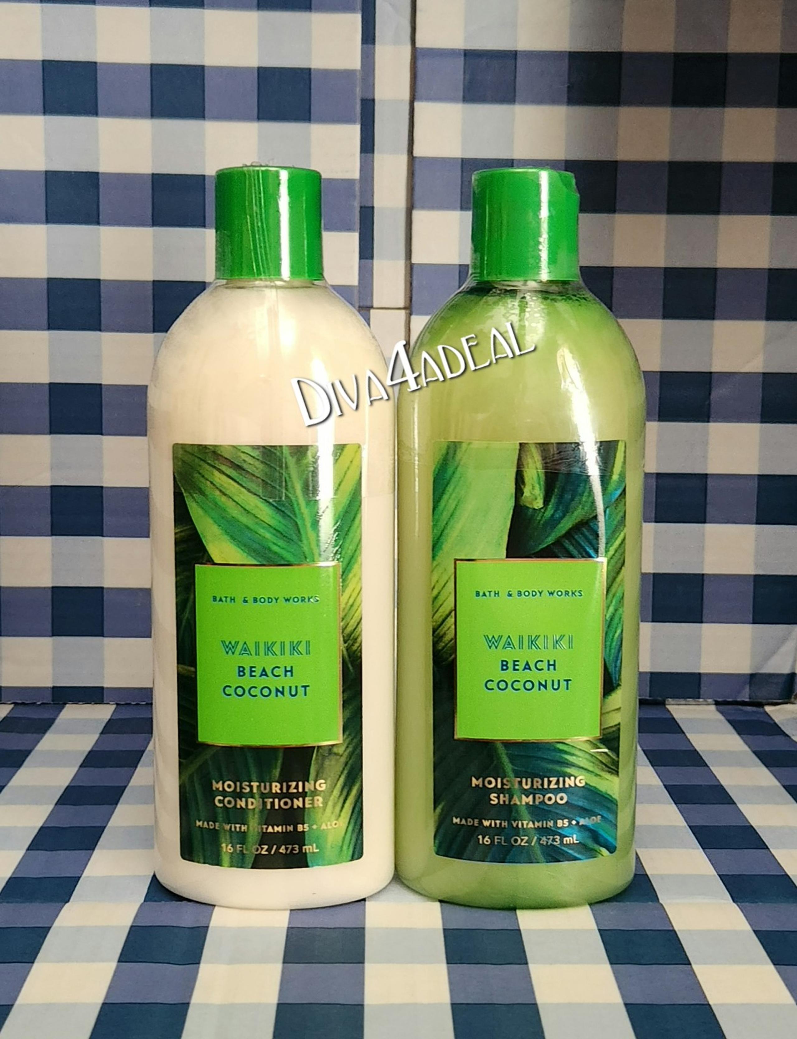 Bath & Body Works WIAKIKI BEACH COCONUT 16 OZ Shampoo & Conditioner Set