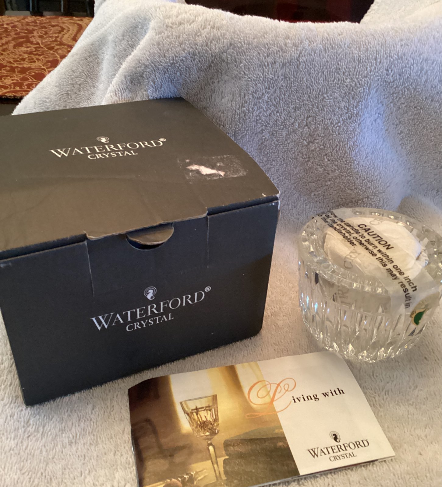 VINTAGE WATERFORD CRYSTAL ANYA VOTIVE CANDLE HOLDER
