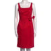 Moschino Cheap & Chic red pinup style square neck side wrap dress size 4