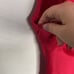 Moschino Cheap & Chic red pinup style square neck side wrap dress size 4
