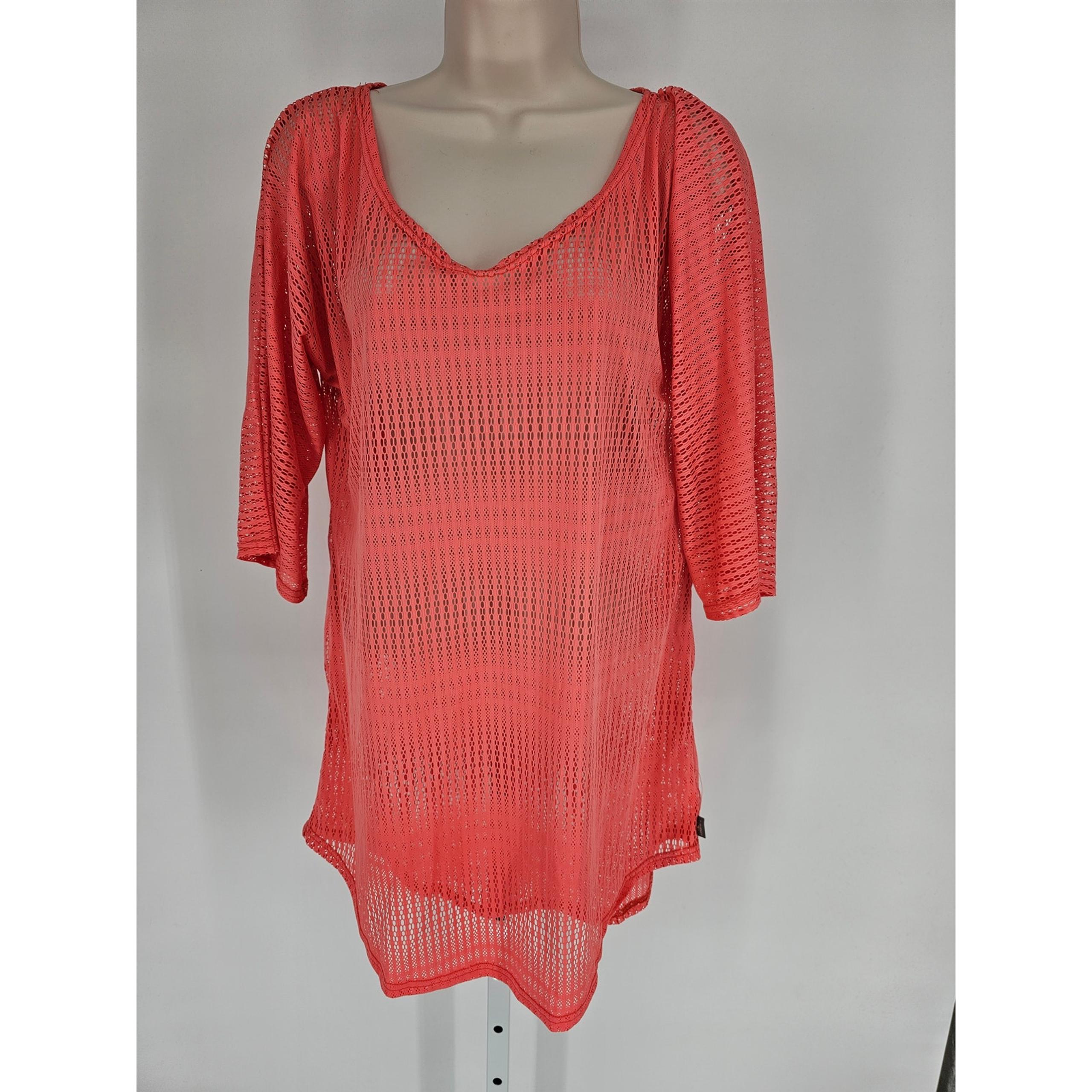 O'Neill Womens Sz XS/S Swimsuit Coverup Coral Pink Mesh NEW
