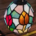 Small lamp with Tiffany style shade