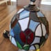 Small lamp with Tiffany style shade