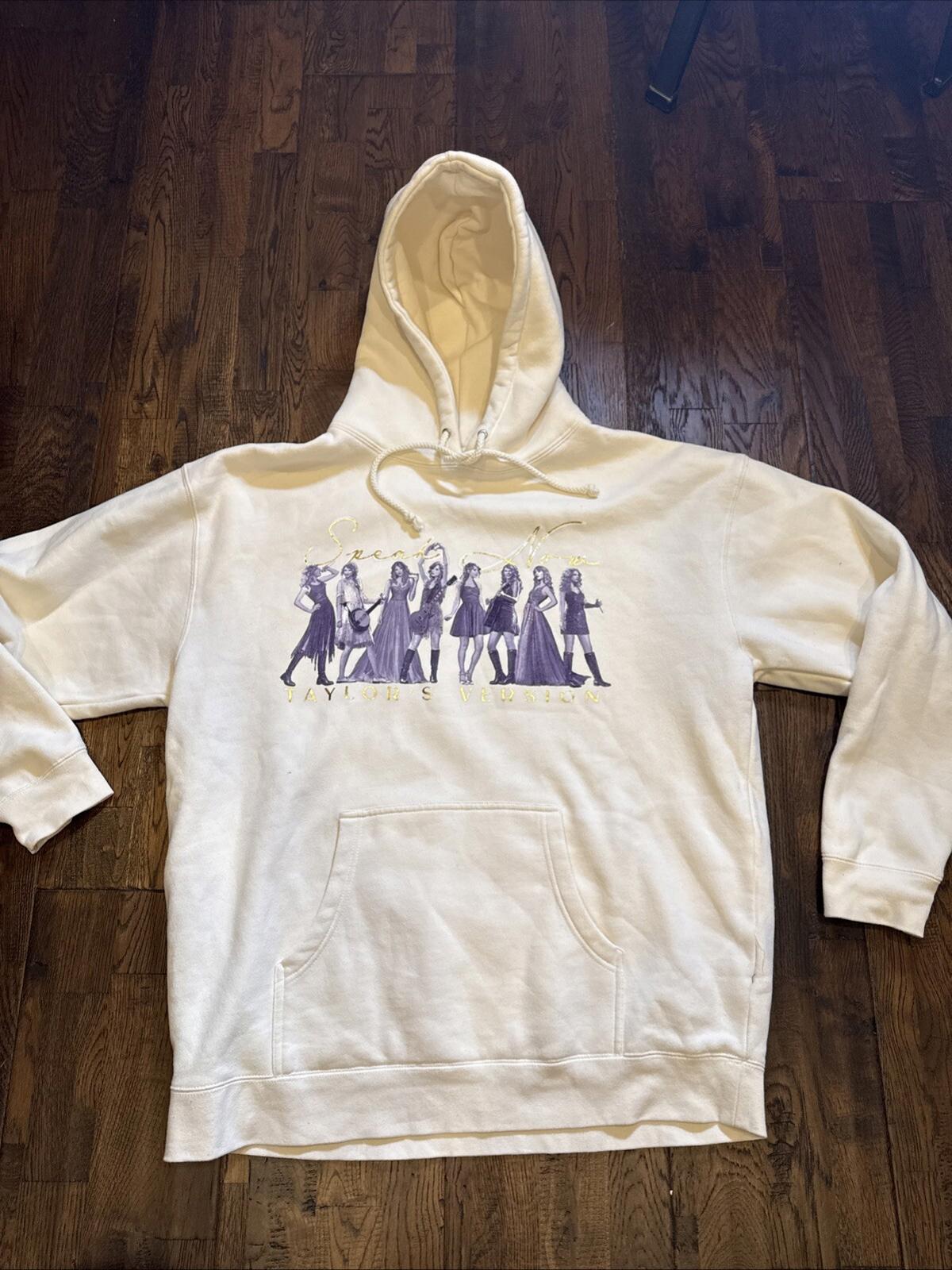 New Taylor Swift SPEAK NOW TAYLOR'S VERSION ERAS BEIGE HOODIE Size MED Limited