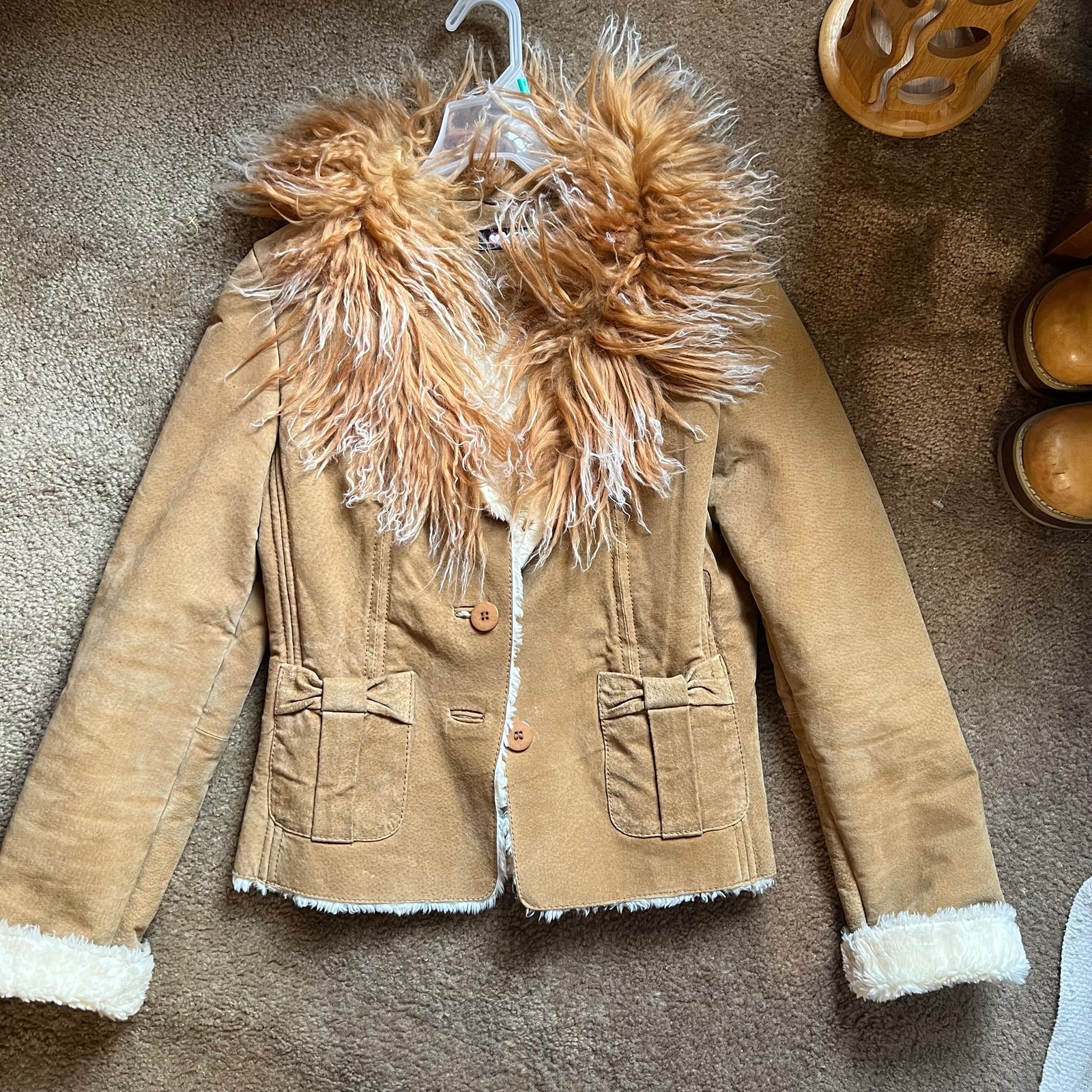 Vintage Leather furry coat