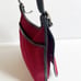 Coach Vintage Red Denim Flap Saddle Black Leather Crossbody Bag Shoulder Purse