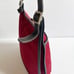 Coach Vintage Red Denim Flap Saddle Black Leather Crossbody Bag Shoulder Purse