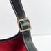 Coach Vintage Red Denim Flap Saddle Black Leather Crossbody Bag Shoulder Purse