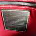 Coach Vintage Red Denim Flap Saddle Black Leather Crossbody Bag Shoulder Purse