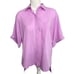 Trina Turk Cotton Button Front Shirt Top Women's MEDIUM Purple Roll Sleeves NEW
