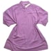 Trina Turk Cotton Button Front Shirt Top Women's MEDIUM Purple Roll Sleeves NEW