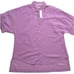 Trina Turk Cotton Button Front Shirt Top Women's MEDIUM Purple Roll Sleeves NEW