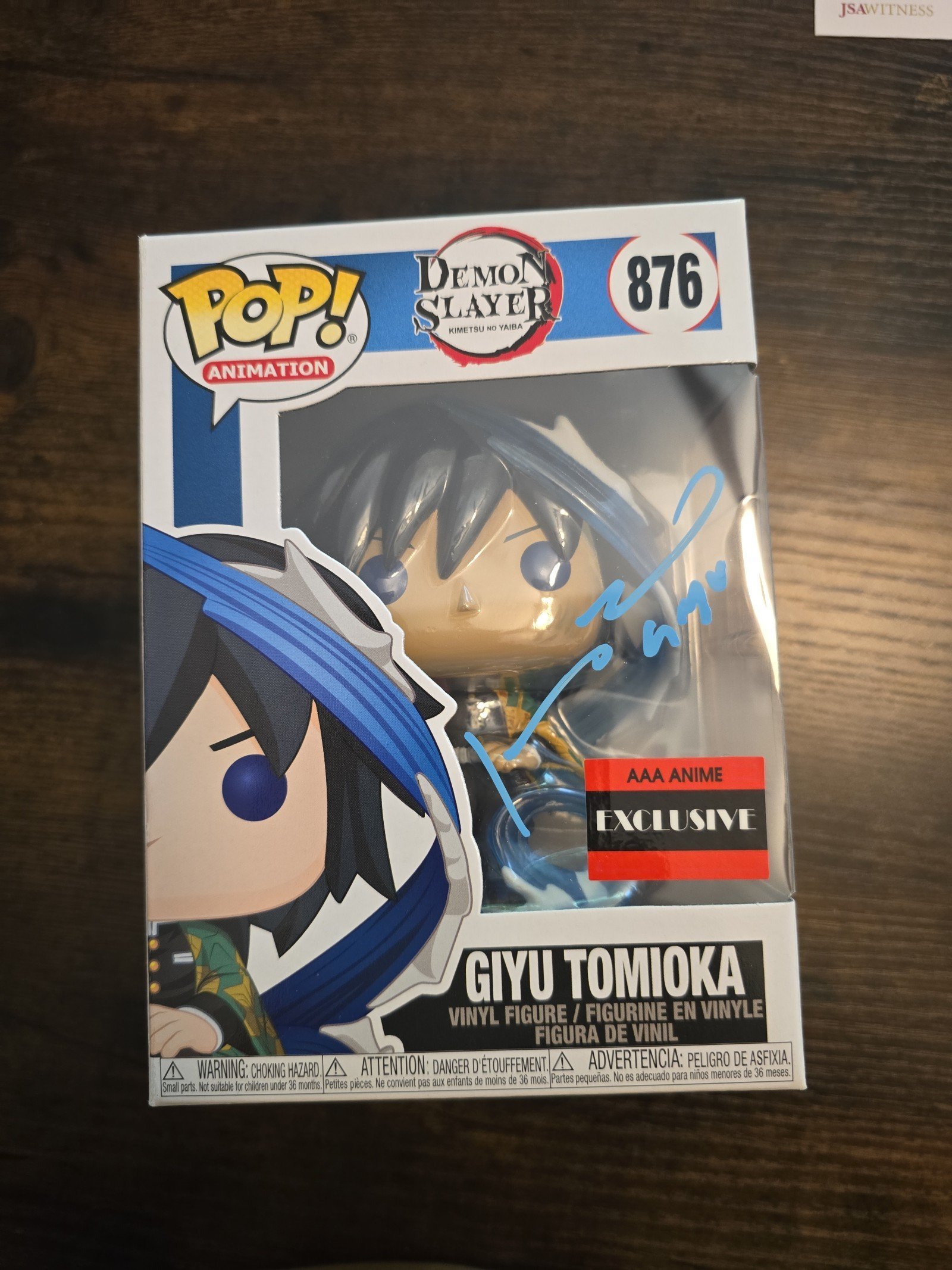 Autographed Giyu Tomioka Funko Pop