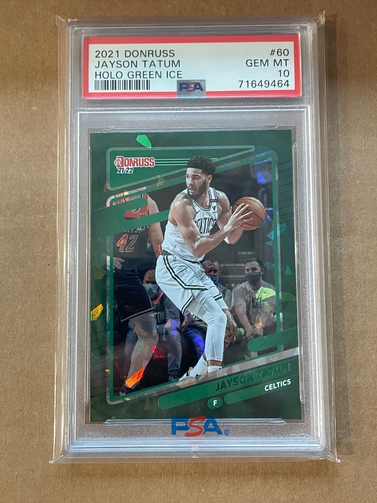 Jayson Tatum #60 Donruss Holo Green Ice PSA10 *POP1*