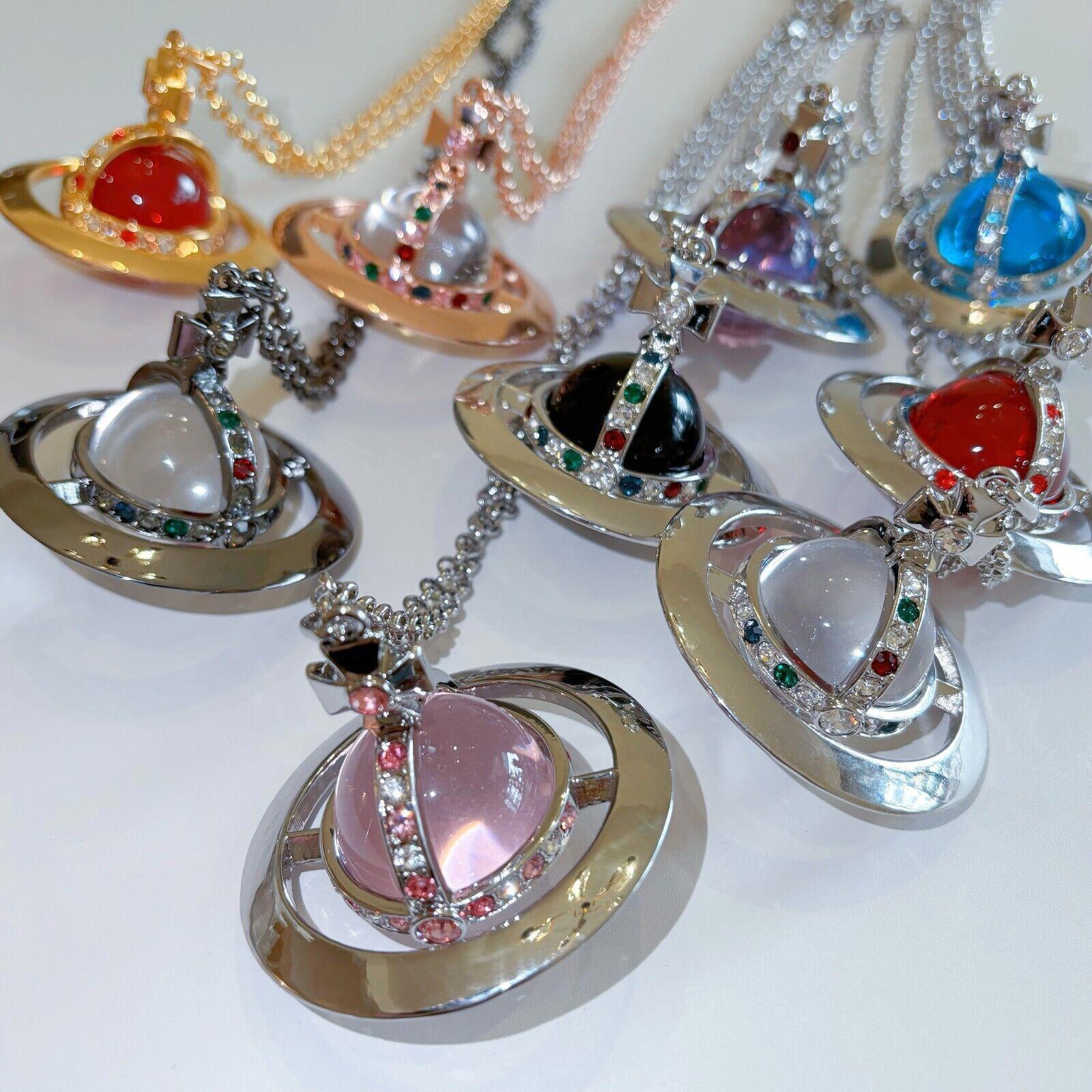 Vivienne Westwood Nana World Ends Giant orb Purple Crystal Necklace With Box