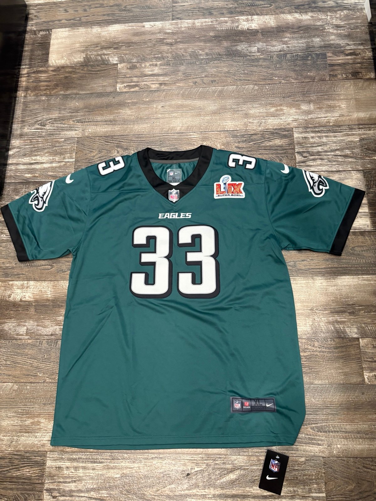 Cooper dejean (sz below) midnight green, Philadelphia Eagles Super Bowl jersey