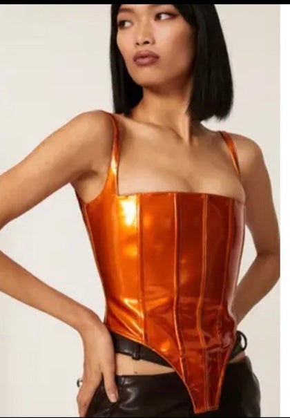 LaQuan smith vinyl corset