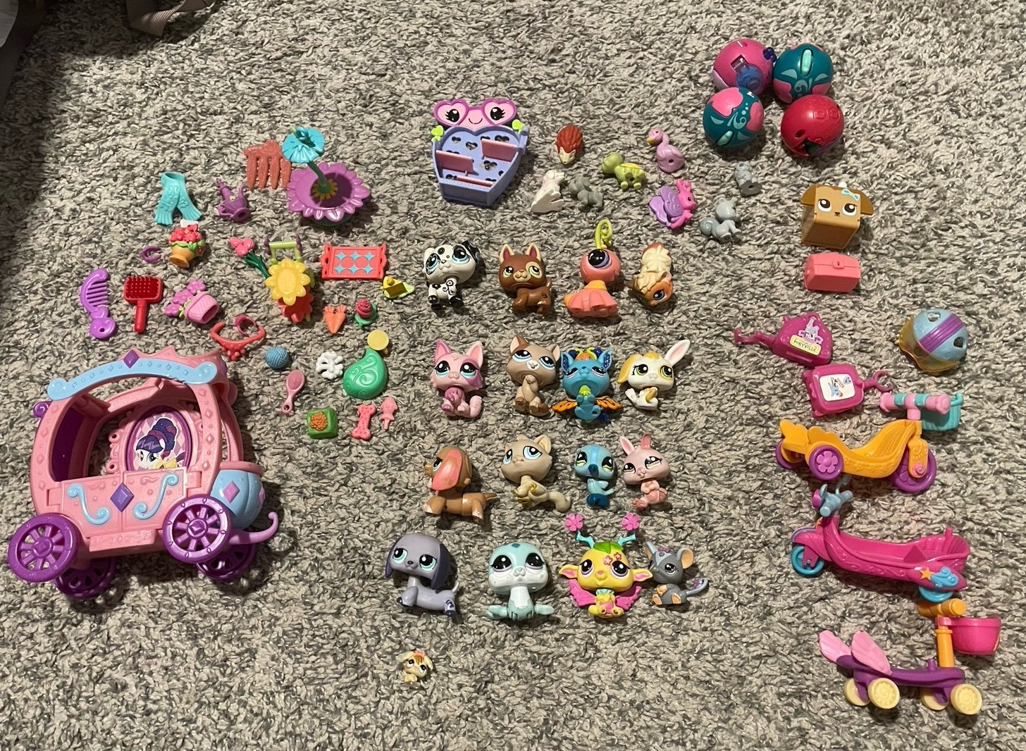 Lot of littlest pet shop and my little pony accessories and more