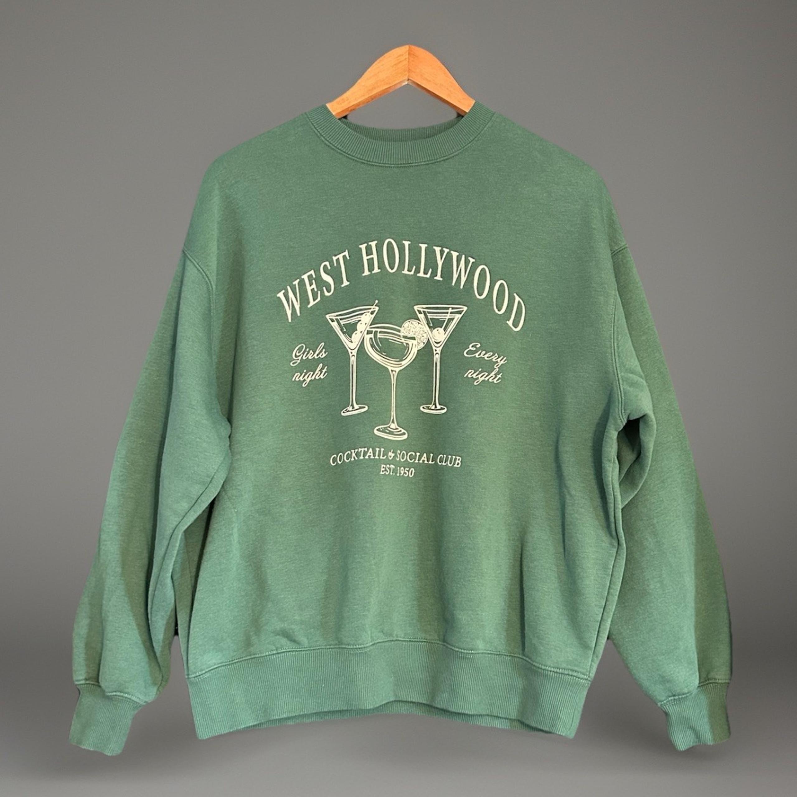 Lazy Sunday Super Soft Green Sweatshirt Women's Size Med