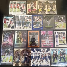 (27 CARD LOT) 2023 Panini Prizm #236 A.J. Brown Orange Lazer EAGLES & TITANS +