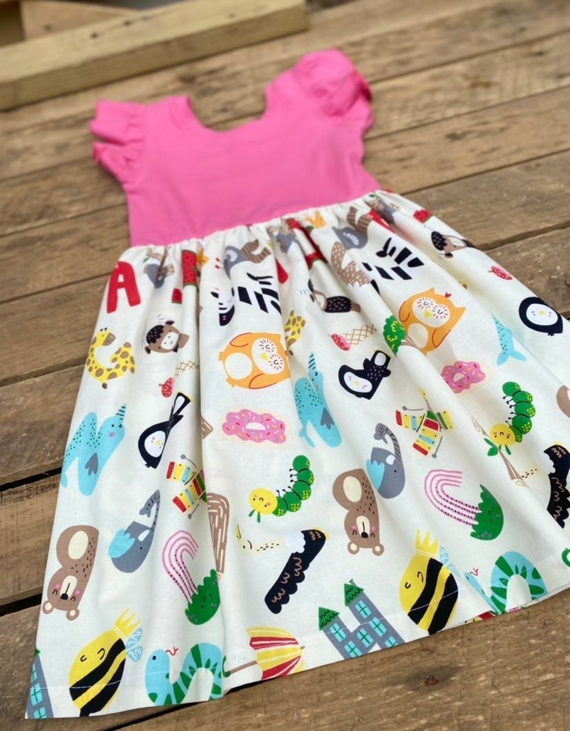 KIDS Alphabet Dress, suze 2t