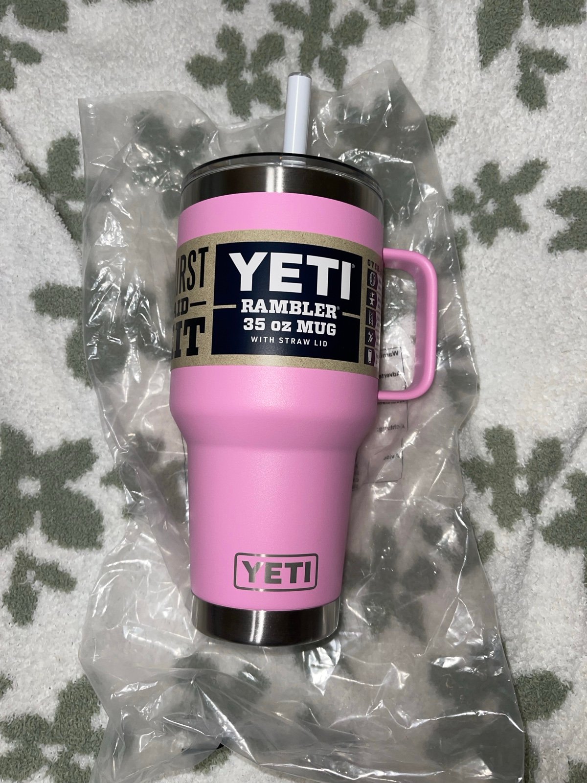 YETI Power Pink 35 oz Rambler Mug Bundle