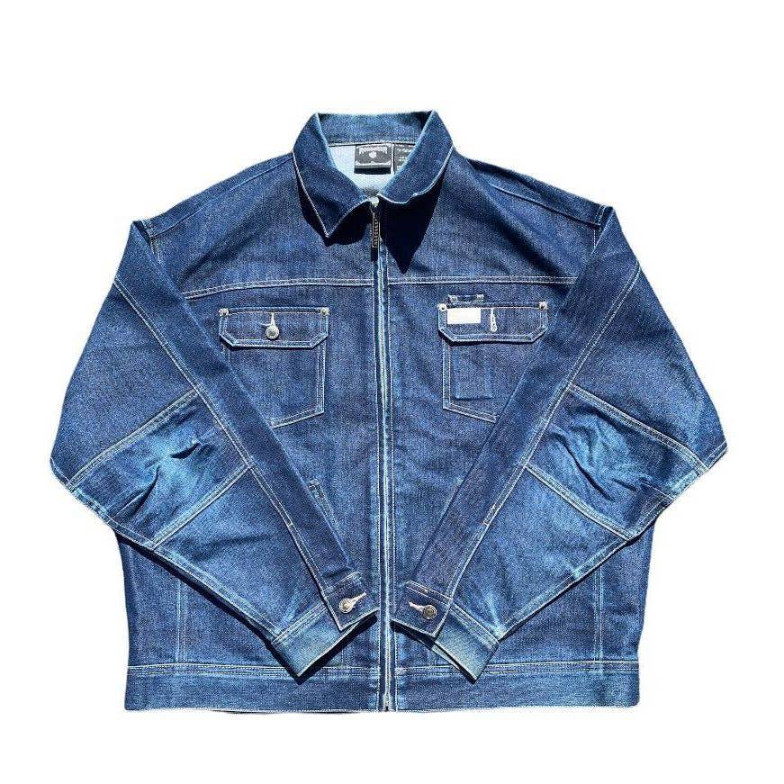 Vintage Rocawear Denim Blue Jacket Jay Z size XL Rare
