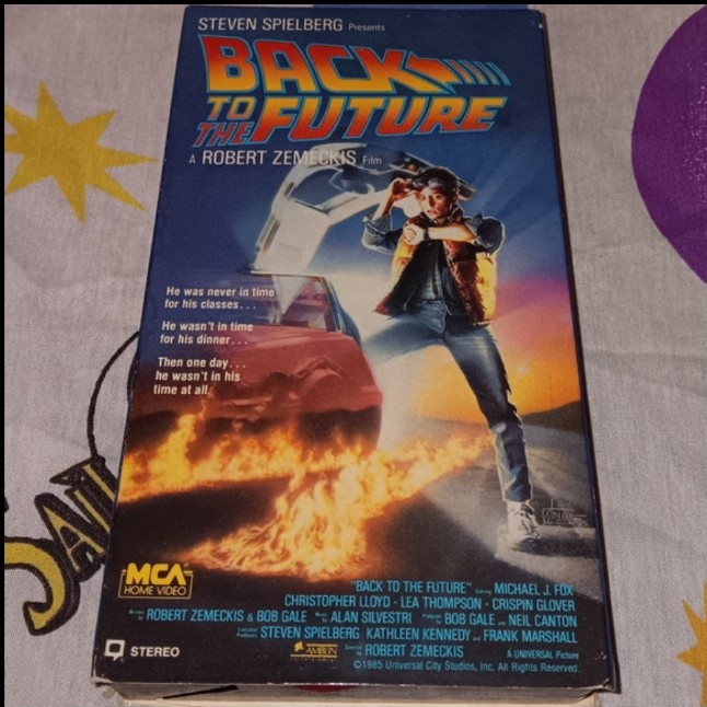 1986 Back To The Future Original Yellow MCA Logo VHS Movie Vintage 80s