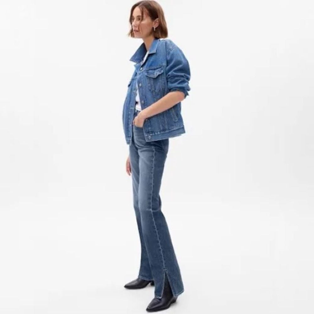 GAP Women's 90s High Rise Loose Jeans in Medium Indigo- Sz 31/12T