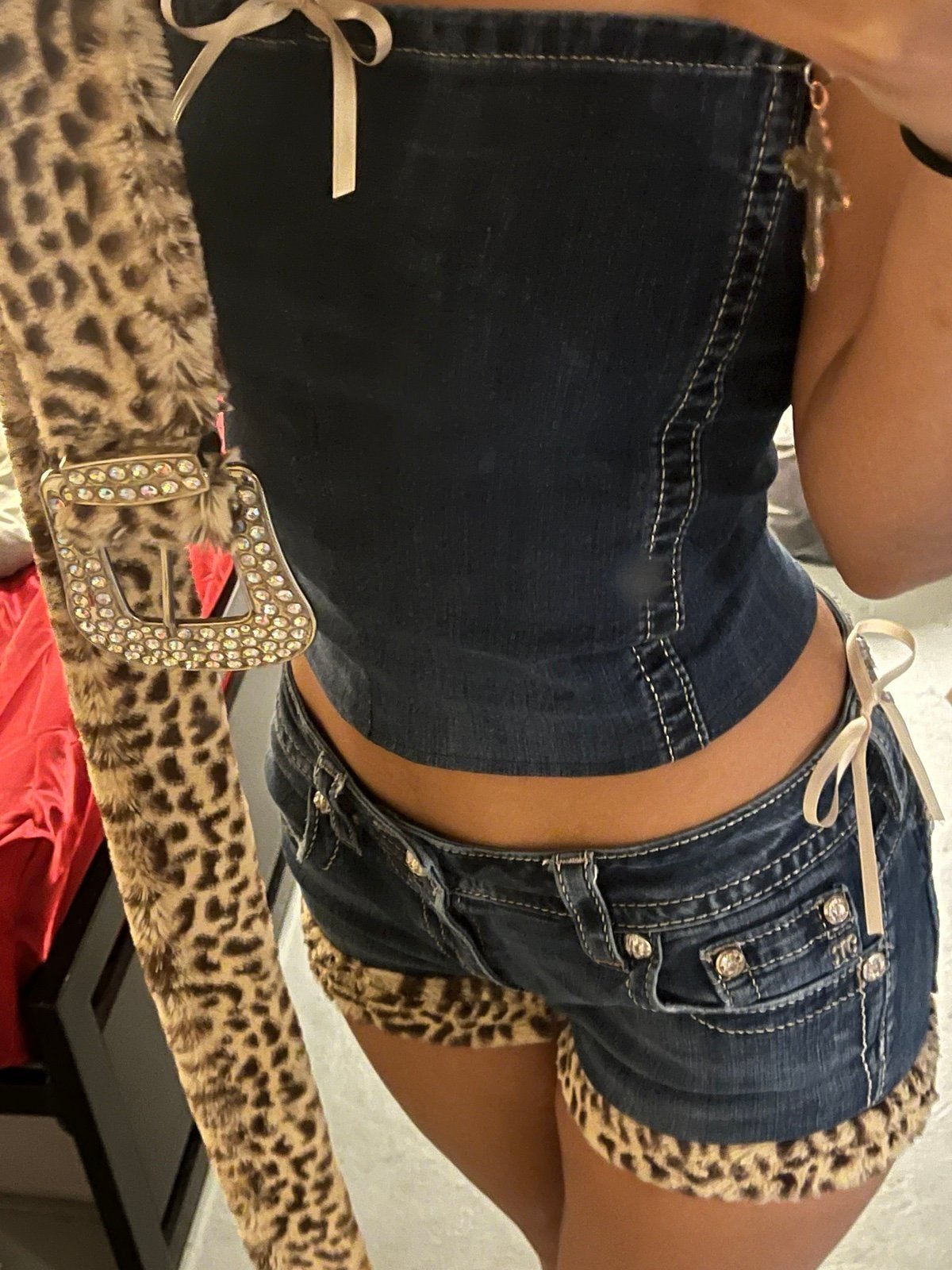 Reworked leopard miss me set