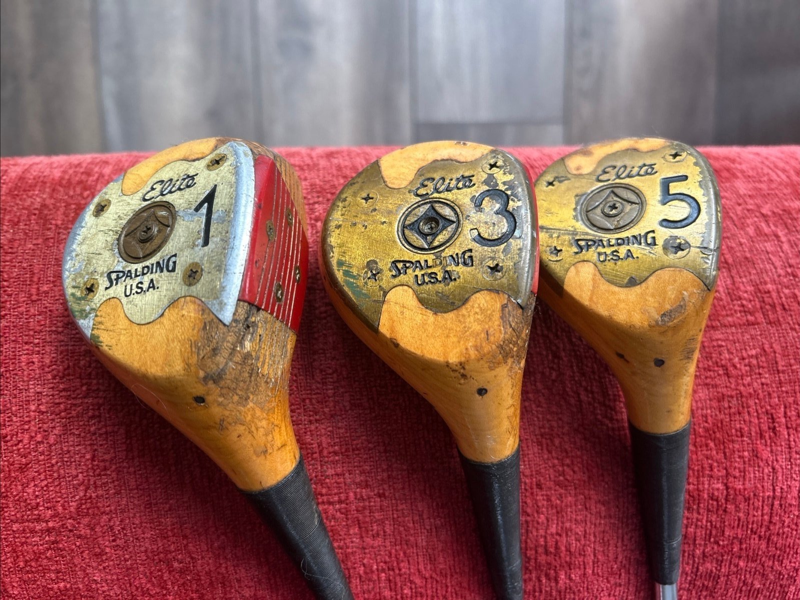 Vintage Spalding Elite Fairway Woods 1, 3, & 5 Men’s Right Hand Golf Clubs